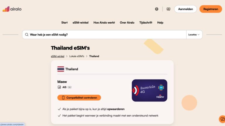Airalo e sim thailand